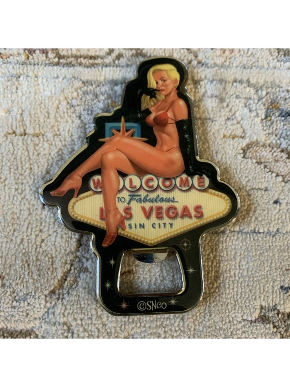 MGM Resorts Welcome to Fabulous Las Vegas Fridge Magnet Bottle Opener Sin City